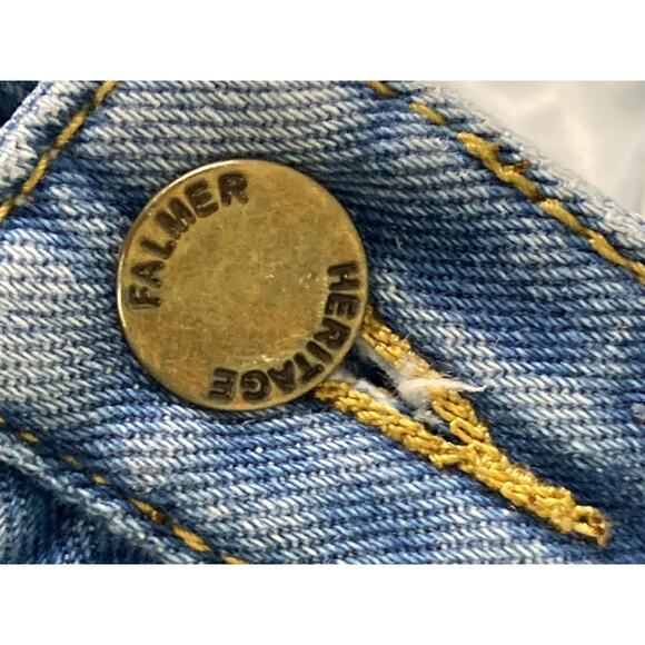 Women's High Waisted Distressed Straight Leg Jeans Blue Size M - Picture 5 of 12